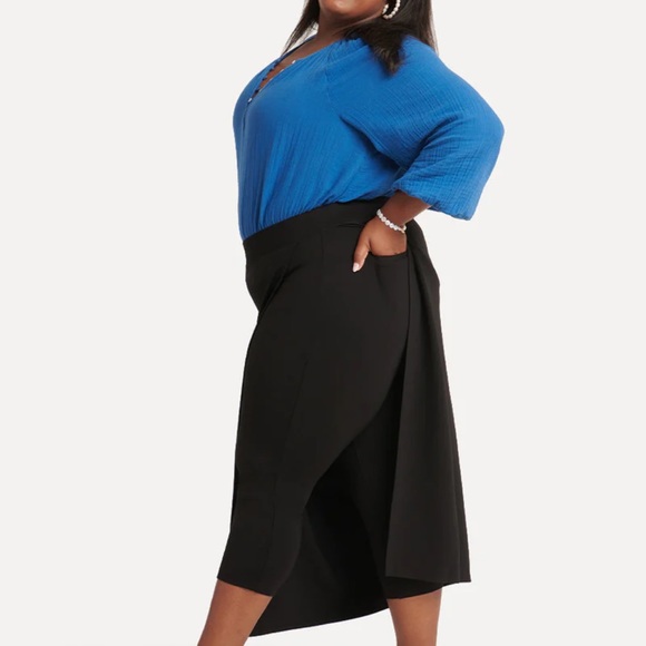 Elegant Black Women's Culottes - Picture 5 of 7